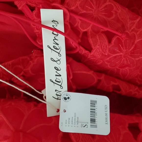 Free People x For Love & Lemons Serena Floral Embroidered Mini Dress S - Picture 7 of 12